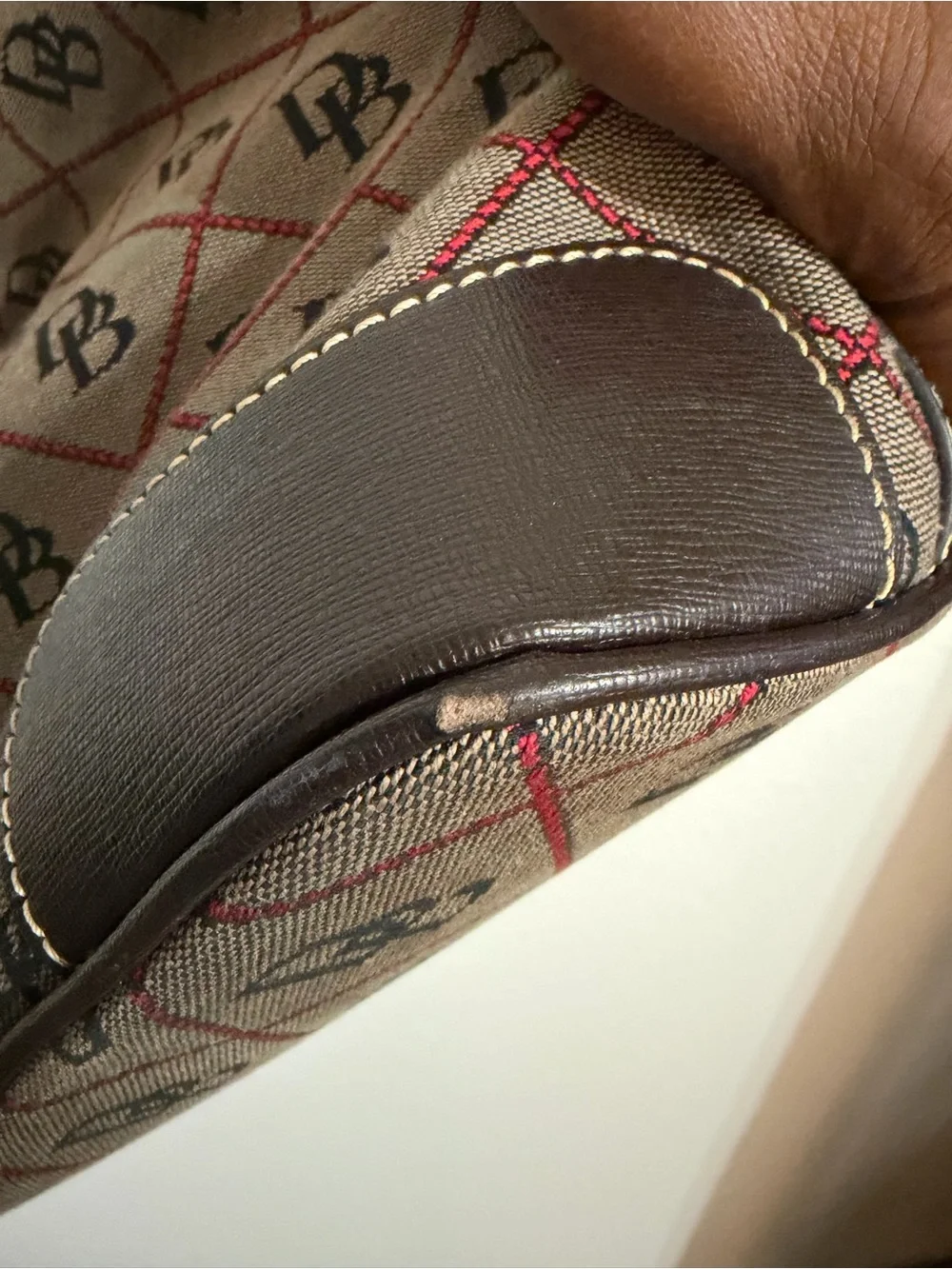 Dooney & Bourke Monogram Red Diamond Large Shoulder Bag 16(L) x 11(W)